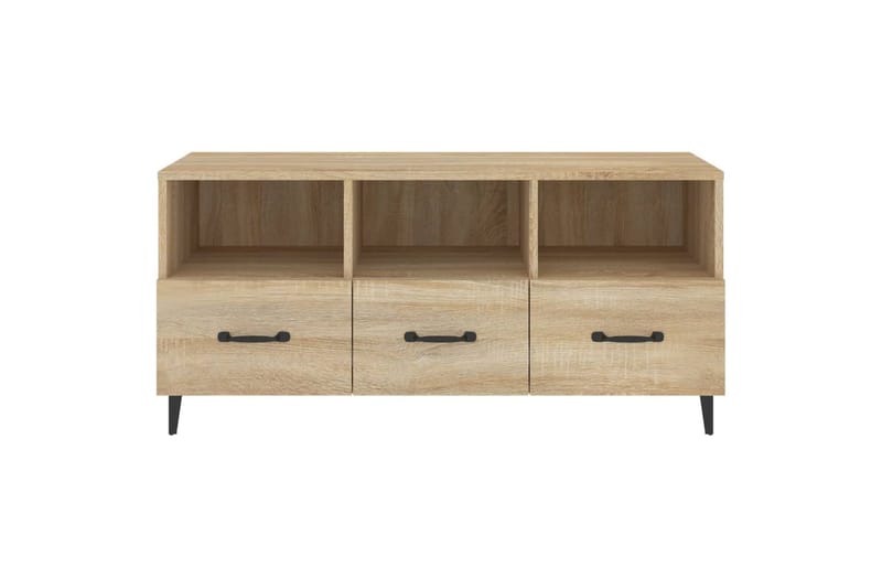 beBasic TV-taso Sonoma-tammi 102x35x50 cm tekninen puu - Ruskea - Huonekalut - TV- & Mediakalusteet - Tv taso & Mediataso