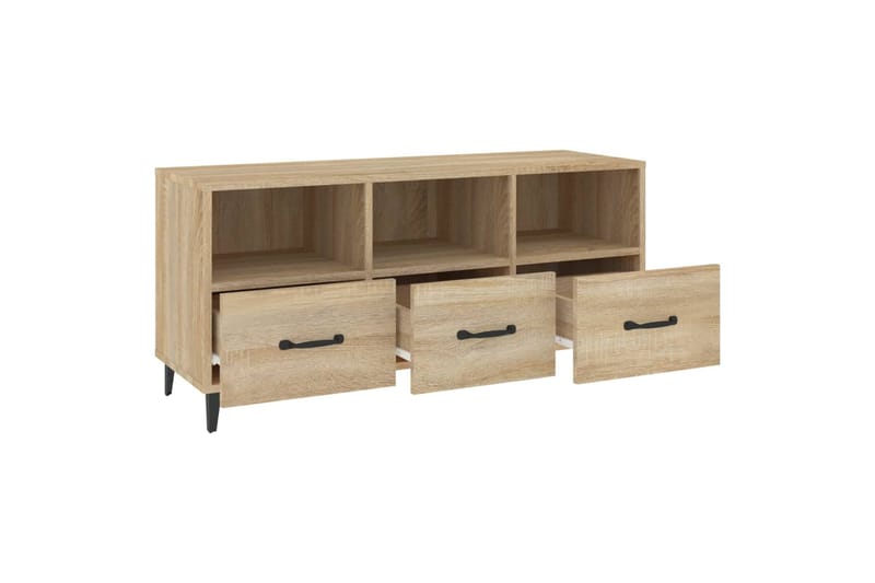 beBasic TV-taso Sonoma-tammi 102x35x50 cm tekninen puu - Ruskea - Huonekalut - TV- & Mediakalusteet - Tv taso & Mediataso