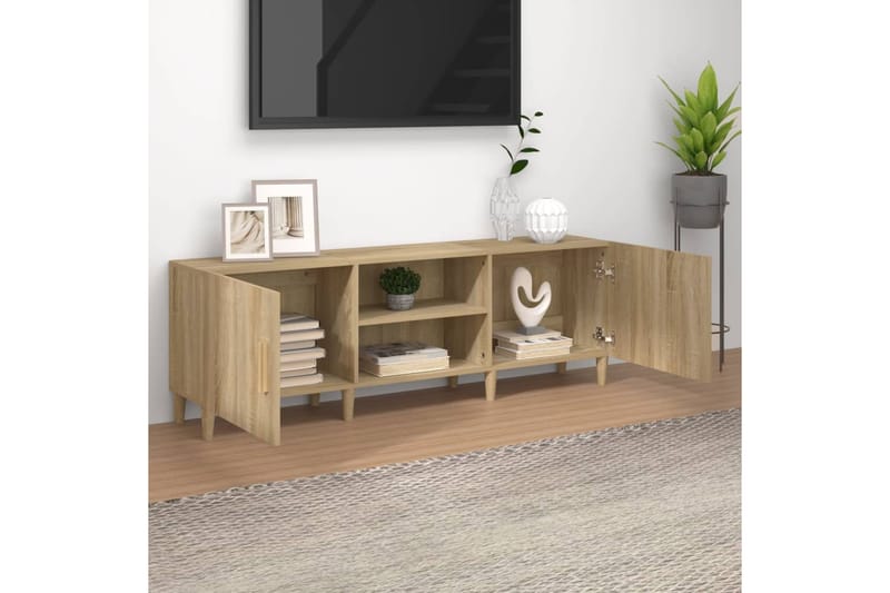 beBasic TV-taso Sonoma-tammi 150x30x50 cm tekninen puu - Ruskea - Huonekalut - TV- & Mediakalusteet - Tv taso & Mediataso