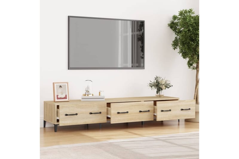 beBasic TV-taso Sonoma-tammi 150x34,5x30 cm tekninen puu - Ruskea - Huonekalut - TV- & Mediakalusteet - Tv taso & Mediataso