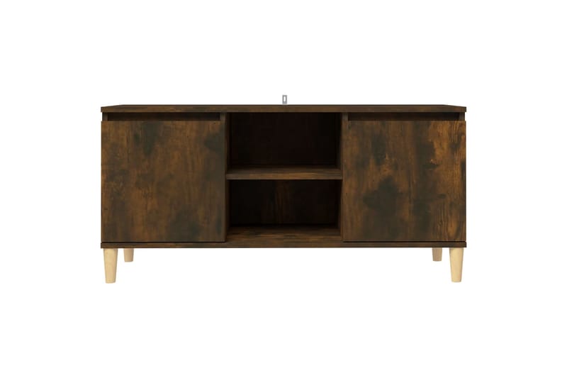 beBasic TV-taso täyspuujaloilla savutammi 103,5x35x50 cm - Ruskea - Huonekalut - TV- & Mediakalusteet - Tv taso & Mediataso