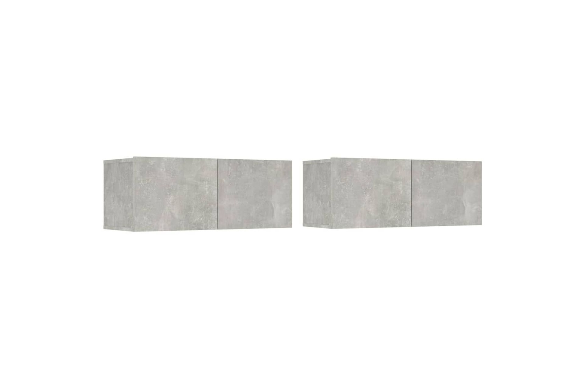 beBasic TV-tasot 2 kpl betoninharmaa 80x30x30 cm tekninen puu - Harmaa - Huonekalut - TV- & Mediakalusteet - Tv taso & Mediataso