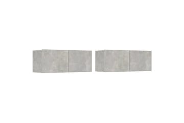 beBasic TV-tasot 2 kpl betoninharmaa 80x30x30 cm tekninen puu - Harmaa - Huonekalut - TV- & Mediakalusteet - Tv taso & Mediataso
