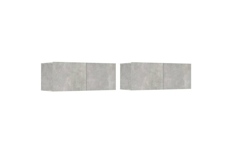 beBasic TV-tasot 2 kpl betoninharmaa 80x30x30 cm tekninen puu - Harmaa - Huonekalut - TV- & Mediakalusteet - Tv taso & Mediataso
