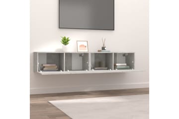 beBasic TV-tasot 2 kpl betoninharmaa 80x30x30 cm tekninen puu - Harmaa - Huonekalut - TV- & Mediakalusteet - Tv taso & Mediataso
