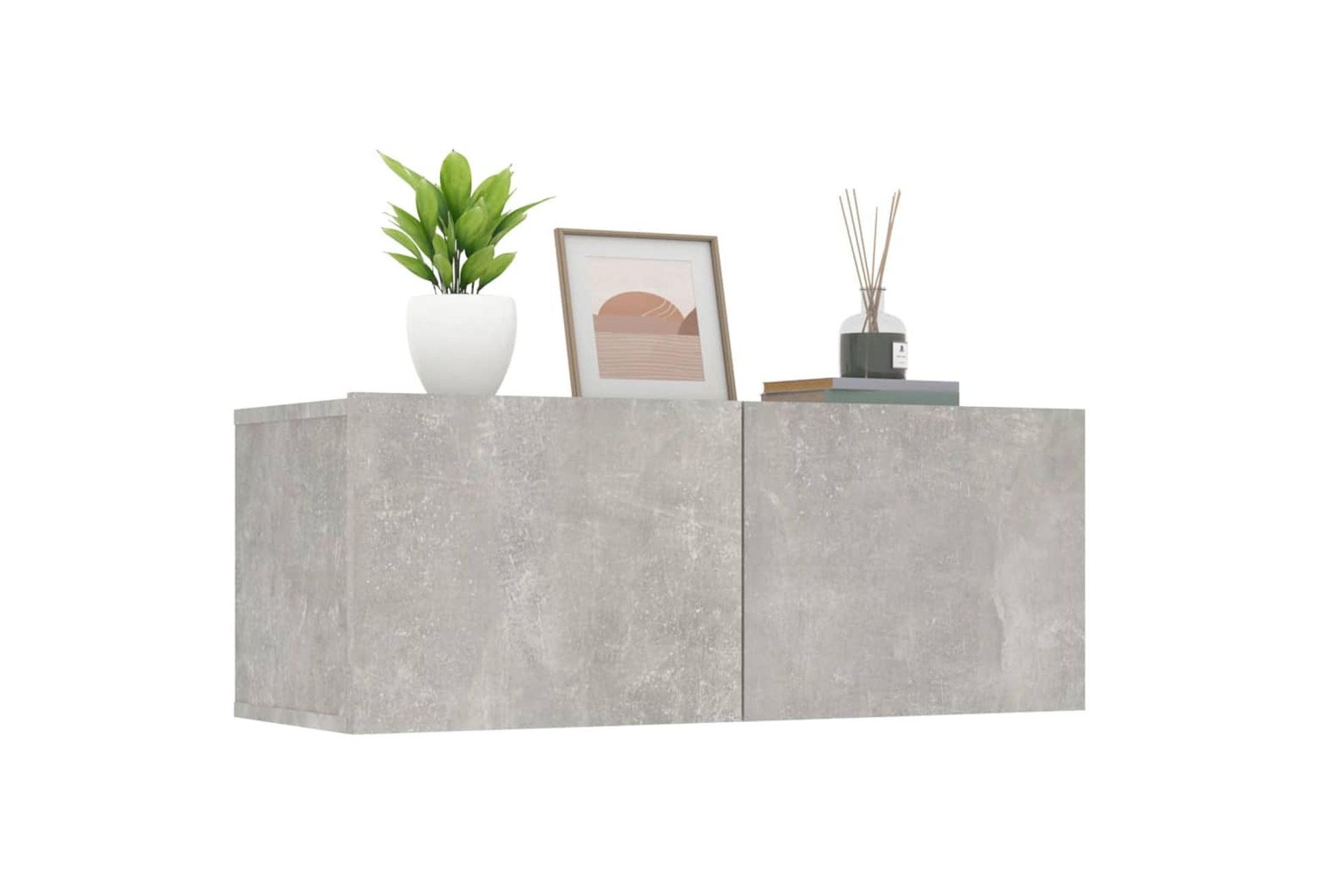beBasic TV-tasot 2 kpl betoninharmaa 80x30x30 cm tekninen puu - Harmaa - Huonekalut - TV- & Mediakalusteet - Tv taso & Mediataso