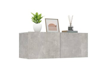 beBasic TV-tasot 2 kpl betoninharmaa 80x30x30 cm tekninen puu - Harmaa - Huonekalut - TV- & Mediakalusteet - Tv taso & Mediataso