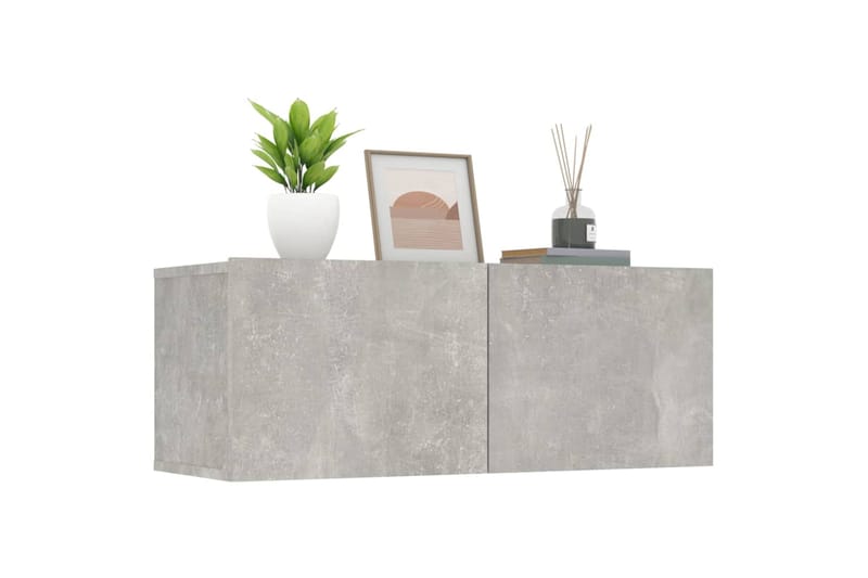 beBasic TV-tasot 2 kpl betoninharmaa 80x30x30 cm tekninen puu - Harmaa - Huonekalut - TV- & Mediakalusteet - Tv taso & Mediataso
