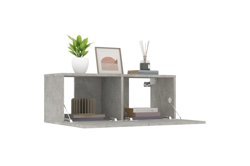 beBasic TV-tasot 2 kpl betoninharmaa 80x30x30 cm tekninen puu - Harmaa - Huonekalut - TV- & Mediakalusteet - Tv taso & Mediataso