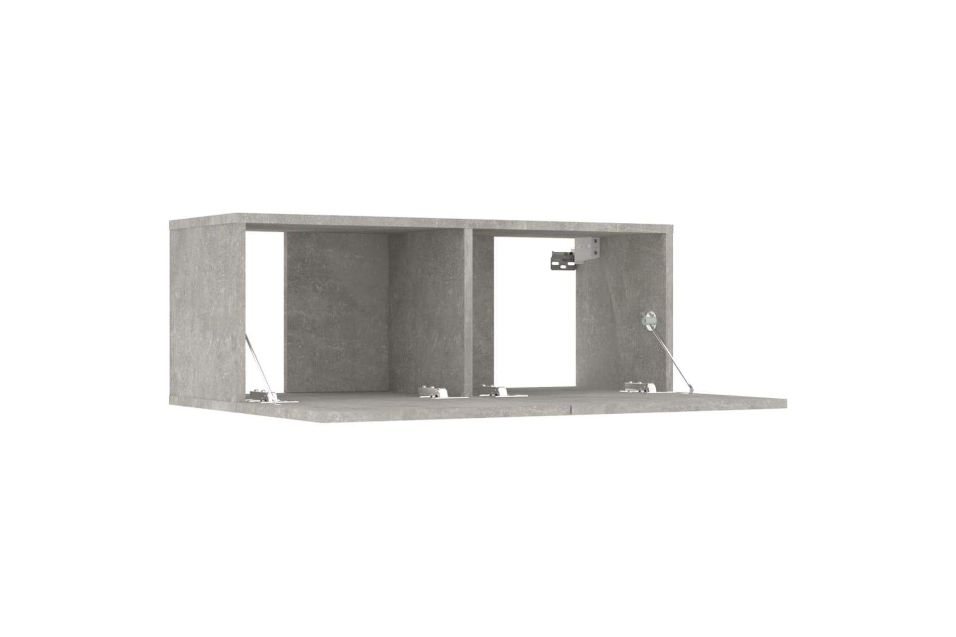 beBasic TV-tasot 2 kpl betoninharmaa 80x30x30 cm tekninen puu - Harmaa - Huonekalut - TV- & Mediakalusteet - Tv taso & Mediataso