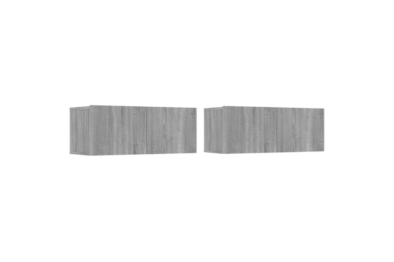 beBasic TV-tasot 2 kpl harmaa Sonoma 80x30x30 cm tekninen puu - Harmaa - Huonekalut - TV- & Mediakalusteet - Tv taso & Mediataso
