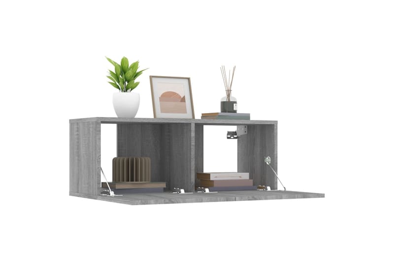 beBasic TV-tasot 2 kpl harmaa Sonoma 80x30x30 cm tekninen puu - Harmaa - Huonekalut - TV- & Mediakalusteet - Tv taso & Mediataso