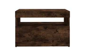 beBasic TV-tasot 2 kpl LED-valoilla savutammi 60x35x40 cm - Ruskea - Huonekalut - TV- & Mediakalusteet - Tv taso & Mediataso