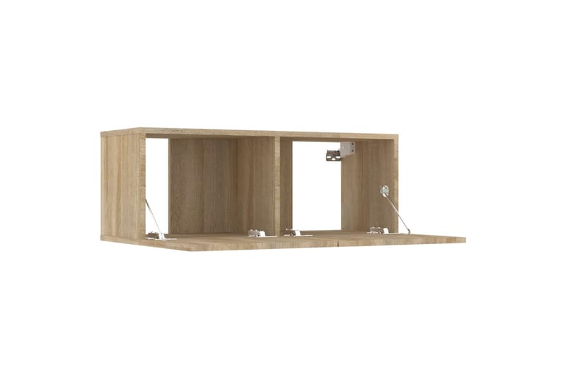 beBasic TV-tasot 2 kpl Sonoma-tammi 80x30x30 cm tekninen puu - Ruskea - Huonekalut - TV- & Mediakalusteet - Tv taso & Mediataso