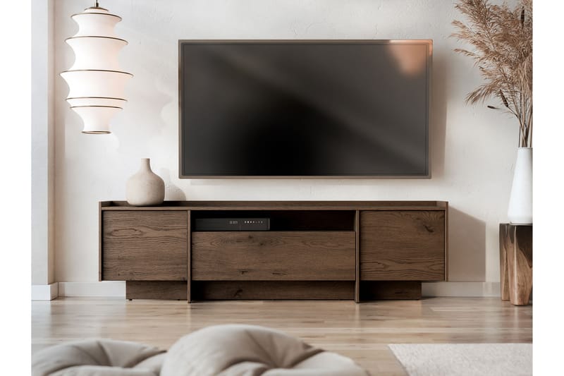 Bellia Tv-Kaappi 197x38 cm - Harmaa - Huonekalut - TV- & Mediakalusteet - TV-kaappi