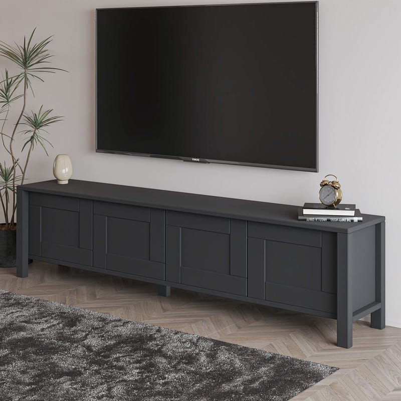 Belor TV-taso 160x45x35 cm - Antrasiitti - Huonekalut - TV- & Mediakalusteet - Tv taso & Mediataso