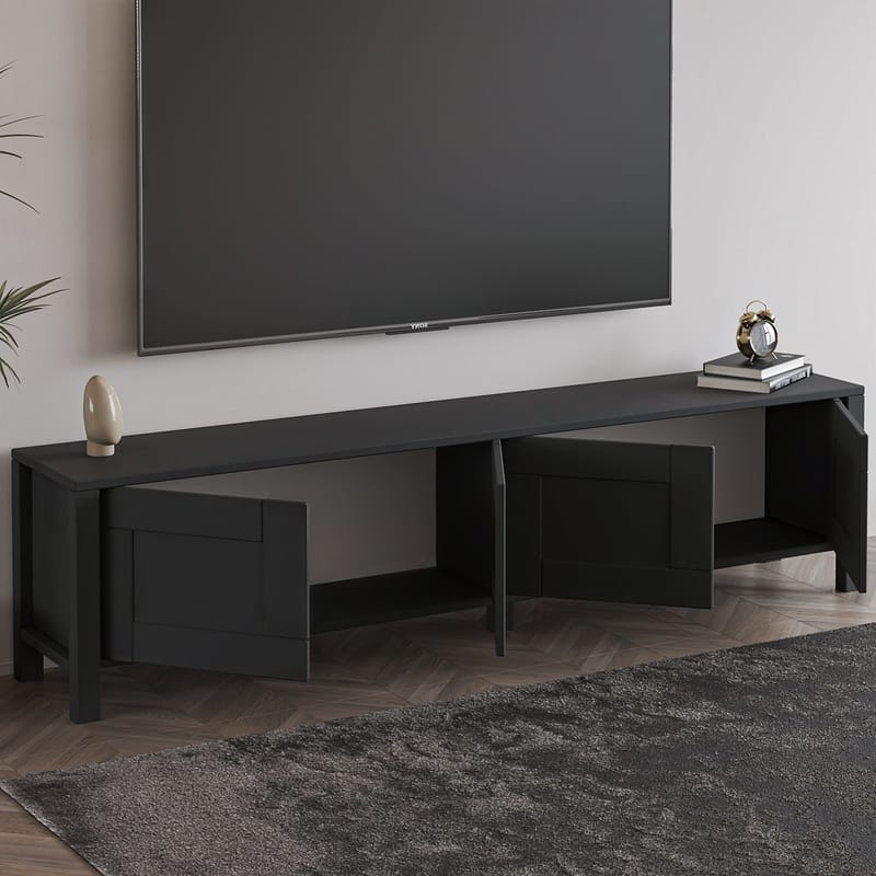 Belor TV-taso 160x45x35 cm - Antrasiitti - Huonekalut - TV- & Mediakalusteet - Tv taso & Mediataso