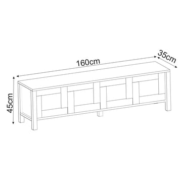 Belor TV-taso 160x45x35 cm - Valkoinen - Huonekalut - TV- & Mediakalusteet - Tv taso & Mediataso
