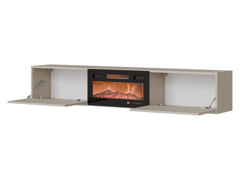 Berik-TV-taso 180 cm - beige ja musta - Huonekalut - TV- & Mediakalusteet - Tv taso & Mediataso