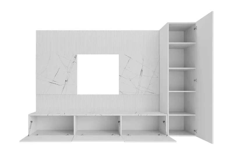 Bernice Tv-Kaappi 220x38 cm - Beige - Huonekalut - TV- & Mediakalusteet - TV-kaappi