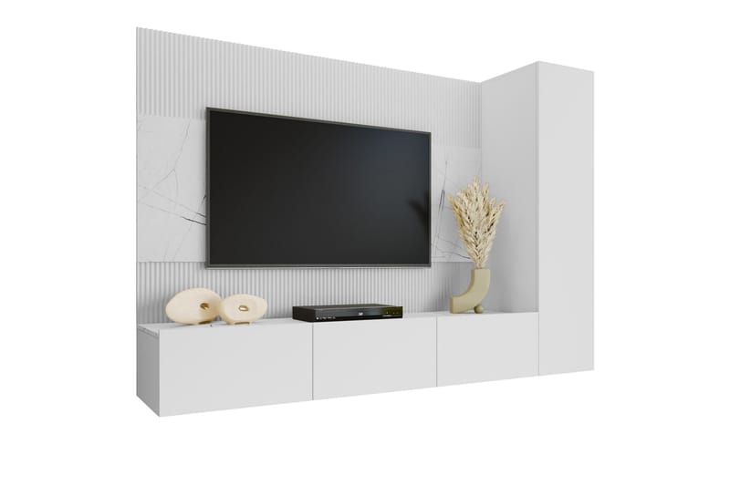 Bernice Tv-Kaappi 220x38 cm - Beige - Huonekalut - TV- & Mediakalusteet - TV-kaappi