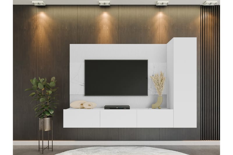 Bernice Tv-Kaappi 220x38 cm - Beige - Huonekalut - TV- & Mediakalusteet - TV-kaappi