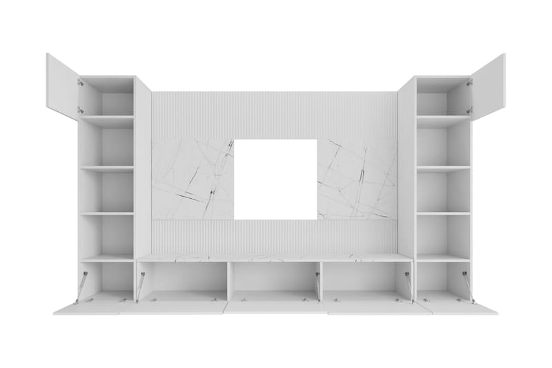 Bernice Tv-Kaappi 260x38 cm - Beige - Huonekalut - TV- & Mediakalusteet - TV-kaappi