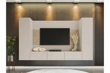 Bernice Tv-Kaappi 260x38 cm - Beige - Huonekalut - TV- & Mediakalusteet - TV-kalustepaketti
