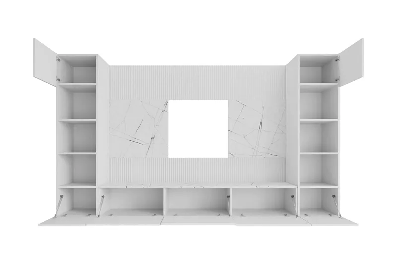 Bernice Tv-Kaappi 260x38 cm - Beige - Huonekalut - TV- & Mediakalusteet - TV-kalustepaketti