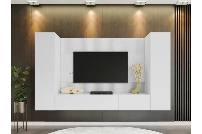 Bernice Tv-Kaappi 260x38 cm - Vihreä - Huonekalut - TV- & Mediakalusteet - TV-kalustepaketti