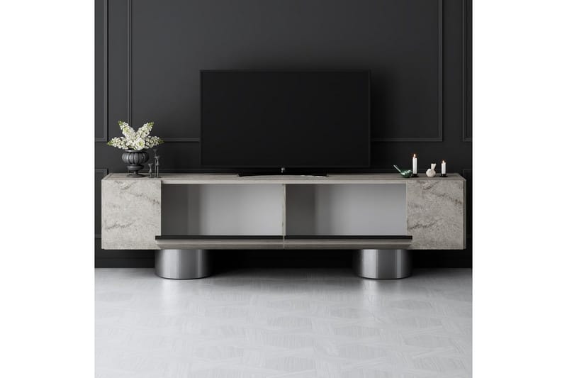 Boheemi TV-taso 180 cm - Luonnollinen/Hopea - Huonekalut - TV- & Mediakalusteet - Tv taso & Mediataso