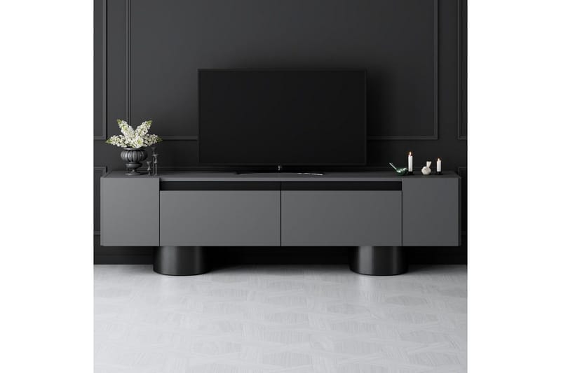 Boheemi TV-taso 180 cm - Musta/Antrasiitti - Huonekalut - TV- & Mediakalusteet - Tv taso & Mediataso