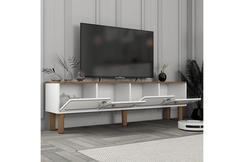 Boheemi TV-taso 180 cm - Valkoinen - Huonekalut - TV- & Mediakalusteet - Tv taso & Mediataso