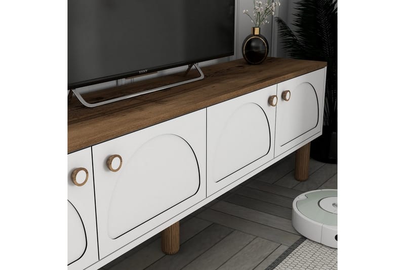 Boheemi TV-taso 180 cm - Valkoinen - Huonekalut - TV- & Mediakalusteet - Tv taso & Mediataso