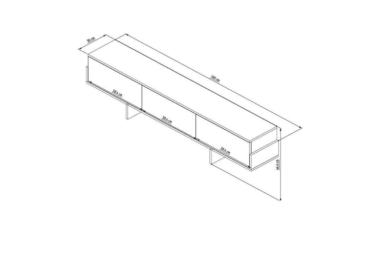 Brin TV-taso 180 cm - Luonnonväri/Ruskea - Huonekalut - TV- & Mediakalusteet - Tv taso & Mediataso