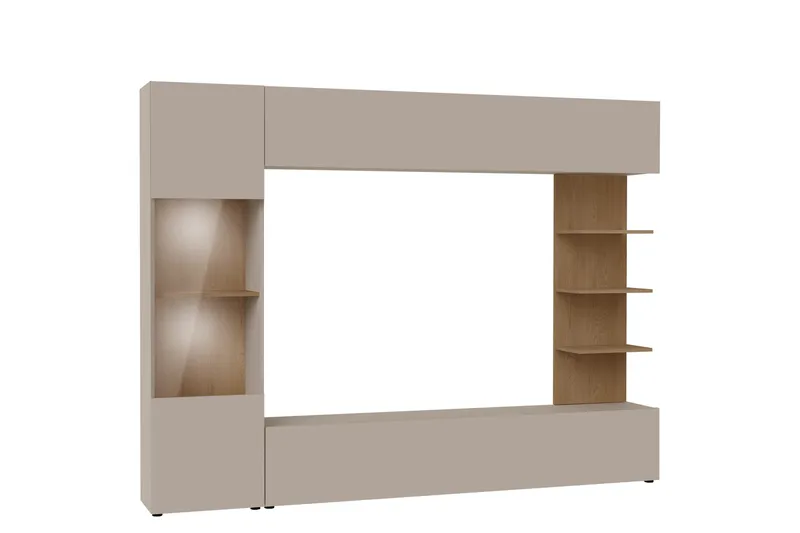 Bunda TV-huonekalusetti 250x30 cm, Beige