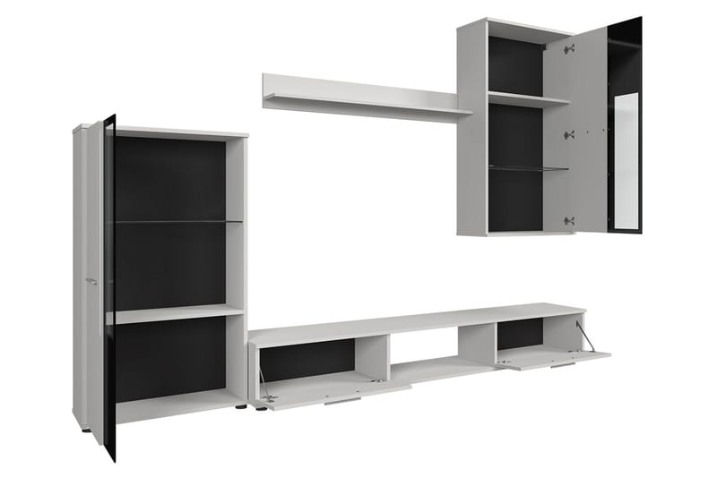 Bunta TV-huonekalusetti 235x40 cm - Valkoinen - Huonekalut - TV- & Mediakalusteet - TV-kalustepaketti