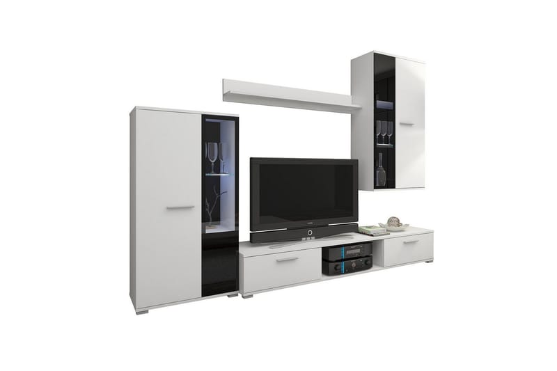 Bunta TV-huonekalusetti 235x40 cm, Valkoinen