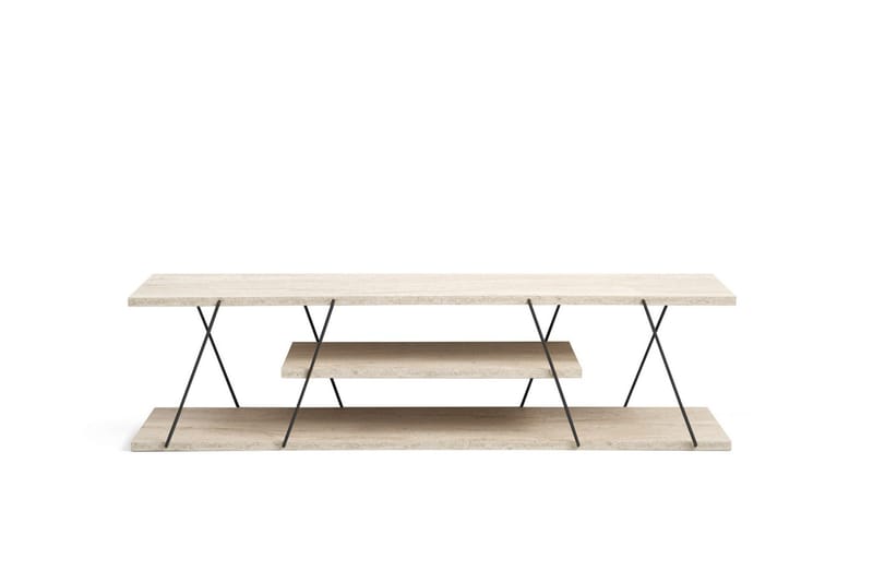 Canaz Tv-taso 120 cm, Musta/Marmori