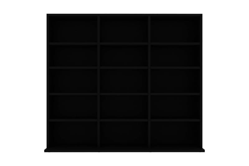 CD-hylly musta 102x16x89,5 cm lastulevy - Huonekalut - TV- & Mediakalusteet - CD-hylly & DVD-hylly