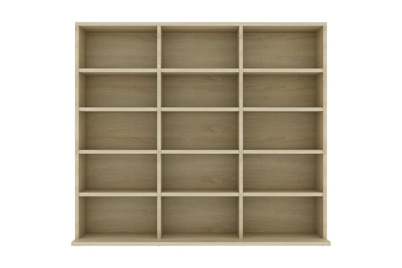 CD-hylly Sonoma-tammi 102x16x89,5 cm lastulevy - Huonekalut - TV- & Mediakalusteet - CD-hylly & DVD-hylly