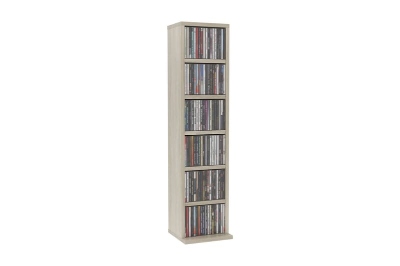 CD-hylly Sonoma tammi 21x16x88 cm lastulevy - Ruskea - Huonekalut - TV- & Mediakalusteet - CD-hylly & DVD-hylly