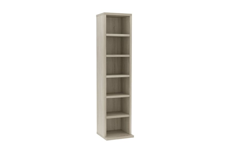 CD-hylly Sonoma tammi 21x16x88 cm lastulevy - Ruskea - Huonekalut - TV- & Mediakalusteet - CD-hylly & DVD-hylly