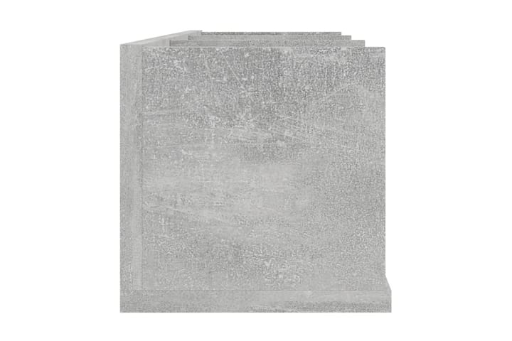 CD-seinähylly betoninharmaa 75x18x18 cm lastulevy - Harmaa - CD-hylly & DVD-hylly