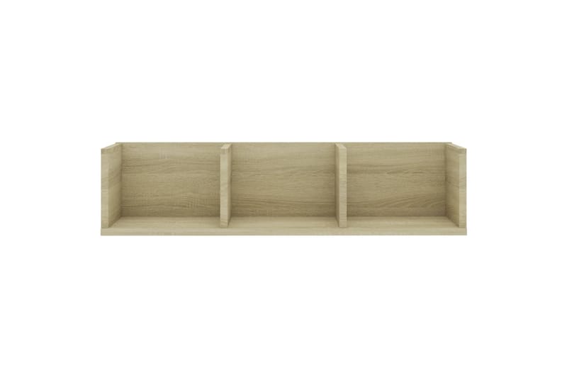 CD-seinähylly Sonoma-tammi 75x18x18 cm lastulevy - Beige - Huonekalut - TV- & Mediakalusteet - CD-hylly & DVD-hylly