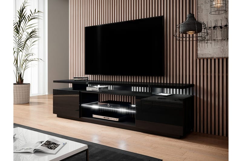 Ceasar TV-taso 180 cm - Musta - Huonekalut - TV- & Mediakalusteet - Tv taso & Mediataso