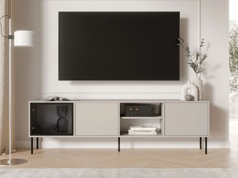 Claven-tv-taso 201 cm - beige - Huonekalut - TV- & Mediakalusteet - Tv taso & Mediataso