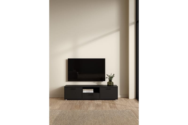 Cristian TV-taso 147 cm - Musta - Huonekalut - TV- & Mediakalusteet - Tv taso & Mediataso