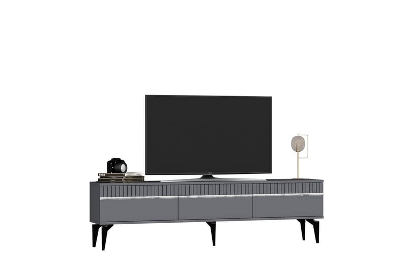 Defneia TV-taso 180 cm - Hopea/Antrasiitti - Huonekalut - TV- & Mediakalusteet - Tv taso & Mediataso