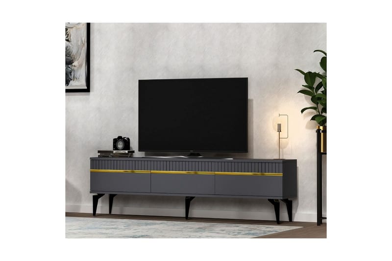 Defneia TV-taso 180 cm - Kulta/Antrasiitti - Huonekalut - TV- & Mediakalusteet - Tv taso & Mediataso